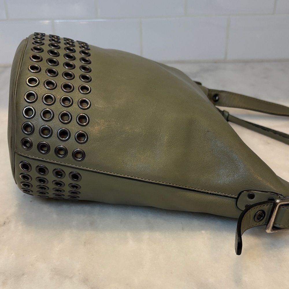 Coach Bag Purse Handbag Leather Bleecker Grommets Mini Duffel Bag Pocketbook - Picture 9 of 17